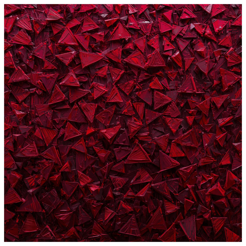 Red Triangular Texture Double Sided Throw Pillows, 16 x 16 inches