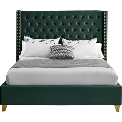 Joclynn Upholstered Wingback Bed