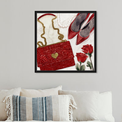 " Ruby Glam Shoes " Painting Print
