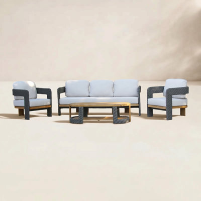Estate 4 Piece Modern Wicker Seating Group