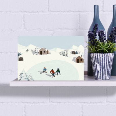 Contemporary Art Abstract Contemporary Landscape Mountain Wall Art by Nikita Jariwala - Wrapped Canvas Print