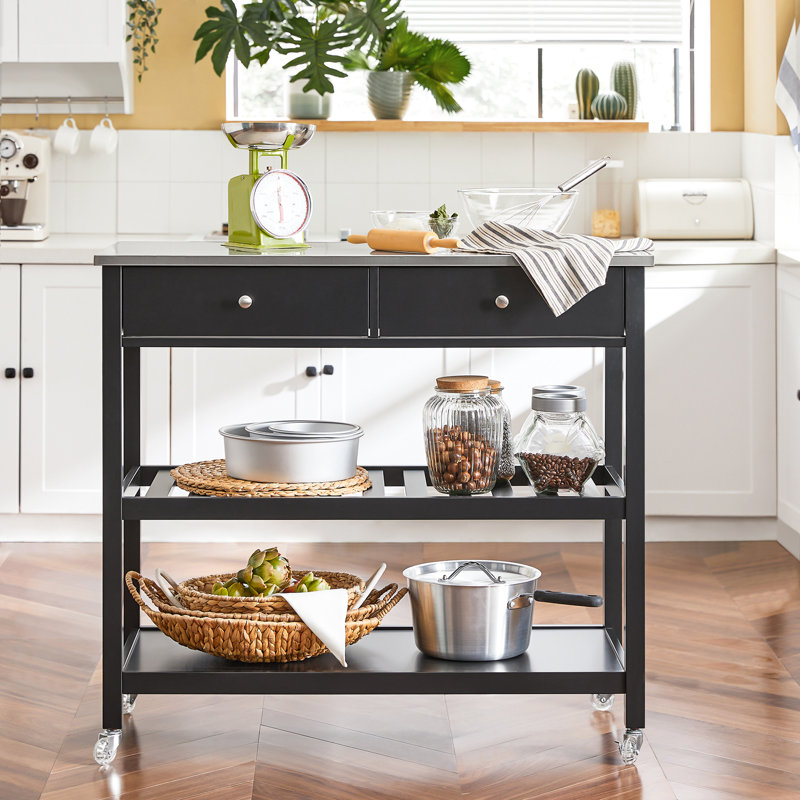 Blossom Kitchen Island, Black