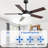 52" Ceiling Fan w/ LED Lights, 3 Color Temprature, Quiet DC Motor 6 Speed w/ Remote Control-782485421-782485419