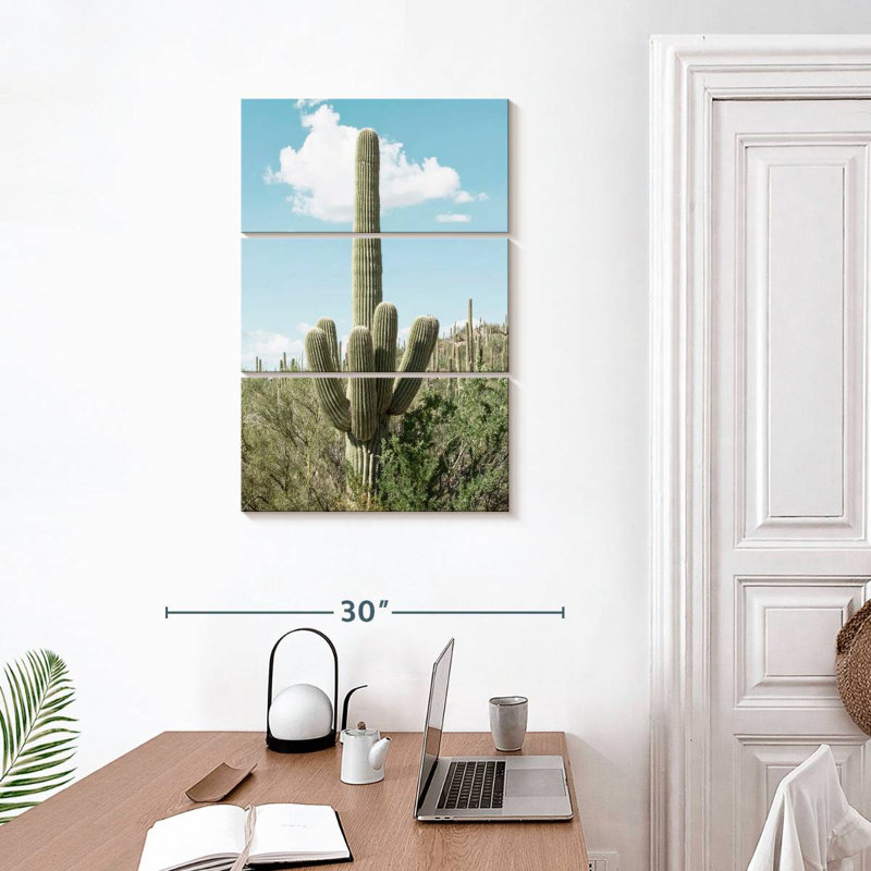 Cactus vert, H 32" x l 20"