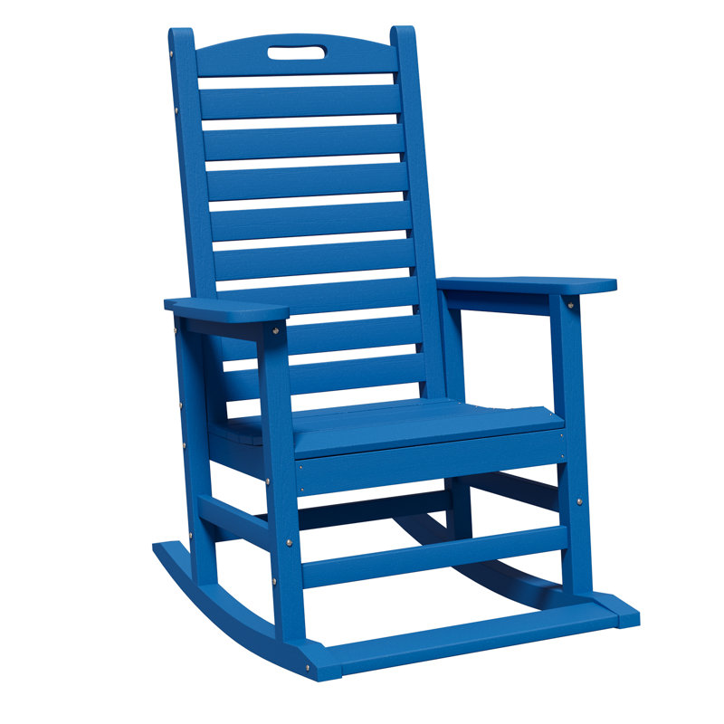 Chaise berçante surdimensionnée en PEHD d'extérieur, Marine