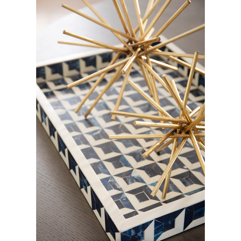 Urchin Sculpture, 20" H x 20" W x 20" D, Gold