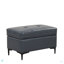 Canapé modulaire en L de 94,88 po avec canapé de coin en cuir et poufs de rangement mobiles pour le salon