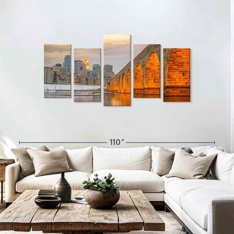Pont en pierre Senne Minneapolis, H 40 po x l 80 po