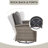 All-Weather Outdoor Wicker Porch Nighttime Family Fire Pit Set With Sofa, Rocking Chairs And Swivel Chairs-1182543506
