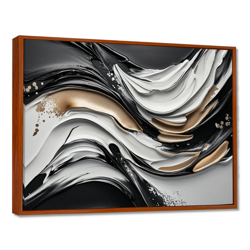 Perspectives du sombre et de la lumière I - Art mural transitionnel moderne abstrait, H 30 po x l 40 po, Brun