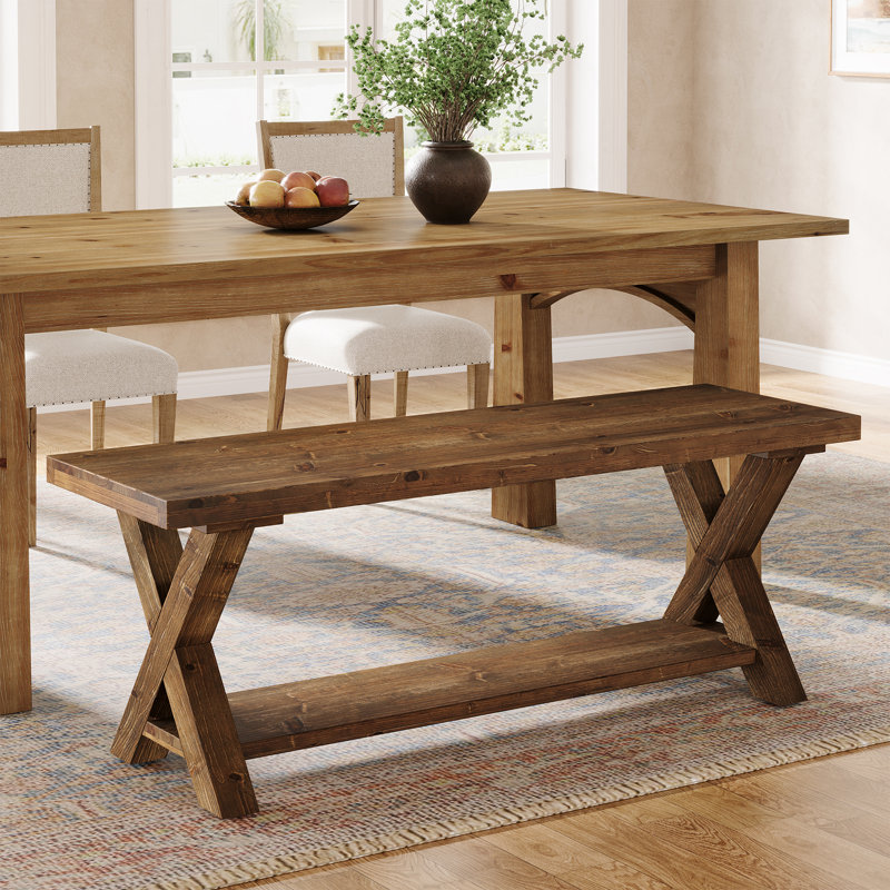 Banc de salle à manger en bois massif
