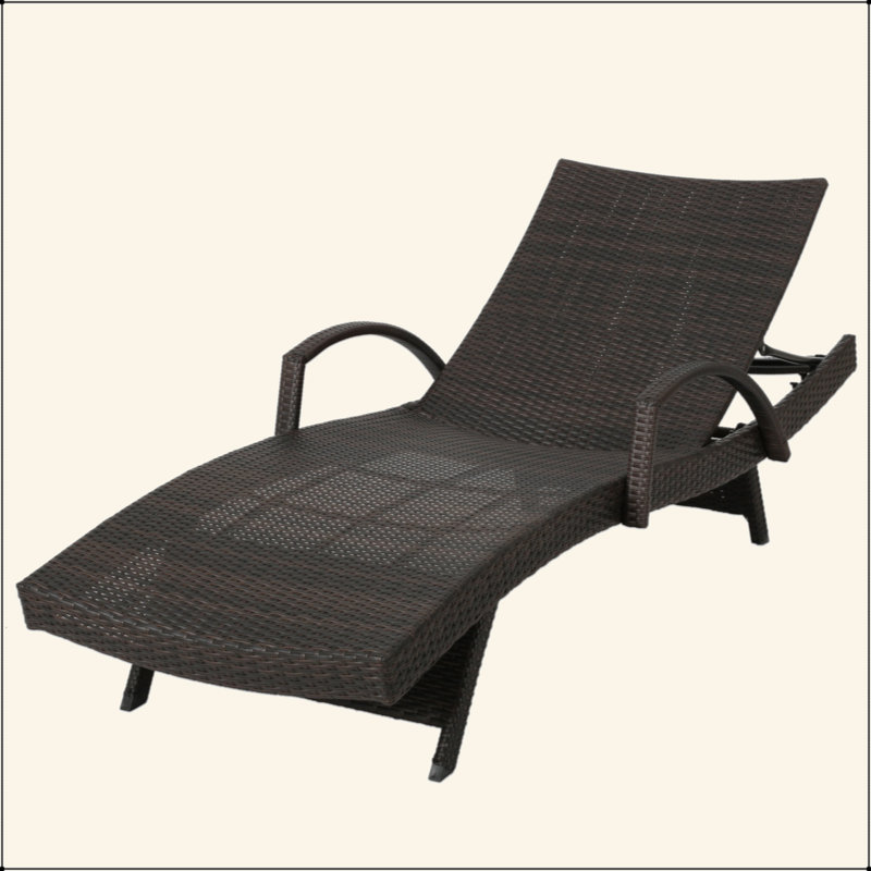 Chaise longue inclinable 79,25 po Blaise, Gris, 1