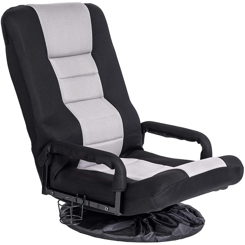 Chaise de jeu pour le sol, Gris / noir