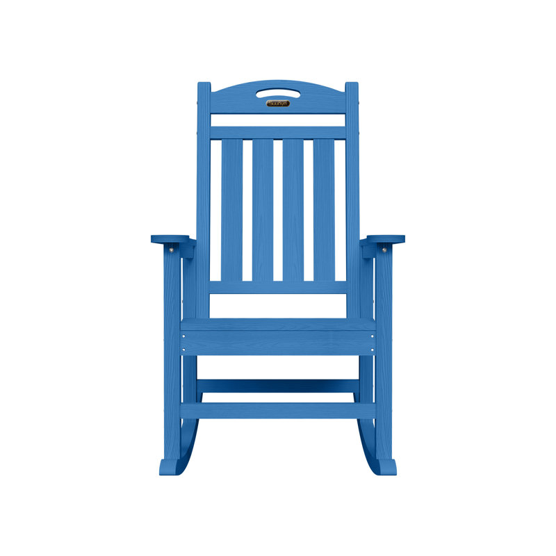 Chaise berçante pour foyer en PEHD, Marine