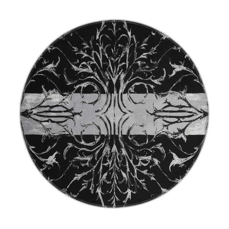 Starlit Velvet Indoor And Outdoor Area Rug, Round 5'