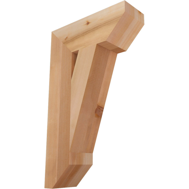 Support traditionnel en bois rustique à lattes, Cèdre rouge, H 30 po x l 5,5 po x P 18 po