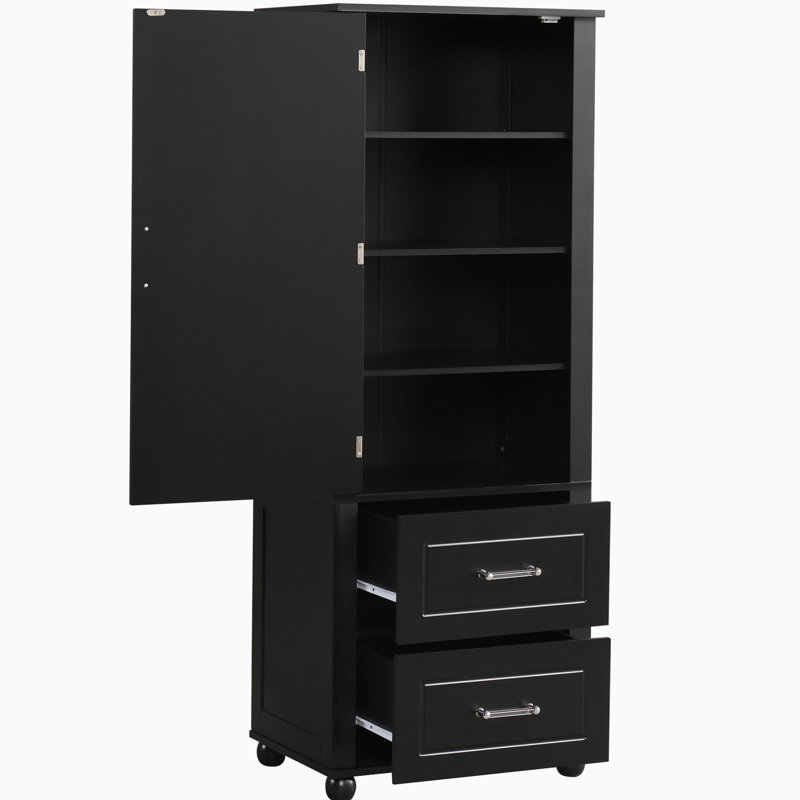 Armoire à linge Brogène, Noir