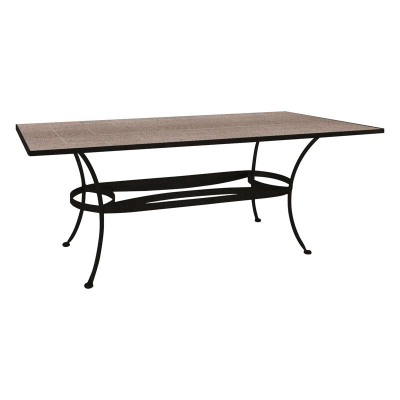 Outdoor Rectangle Dining Table, Carbon Black, Canyon Taupe