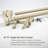 Adjustable  1'' Dia Single Curtain Rods Set With Finials-591456817