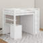 Lit mezzanine double avec tiroirs, bureau et garde-robe
