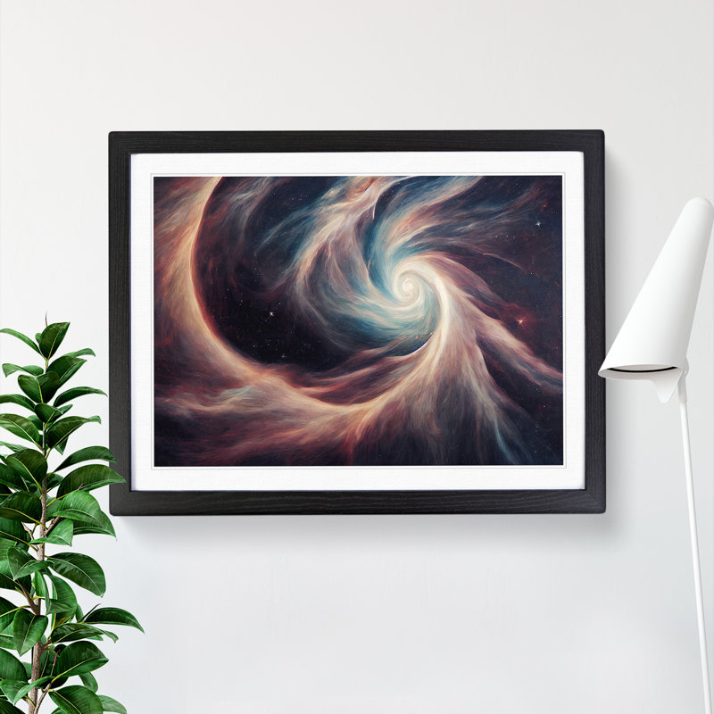 XH1022-8721X Surreal Cosmos Vol.1 - Single Picture Frame Print, 46cm H x 64cm W x 2cm D, Black