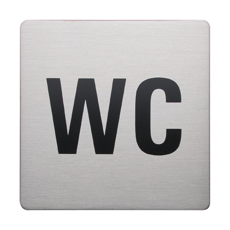 Sula Square WC Signs in Brushed