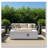 Outdoor Rectangle Propane Fire Pit Table 60inch, 60,000 BTU Concrete Fire Table with Waterproof Cover-865555121