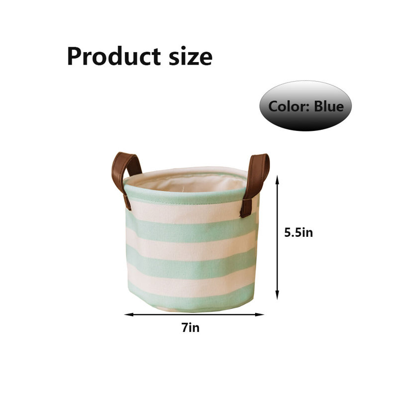 Panier à linge en tissu avec poignées, Bleu