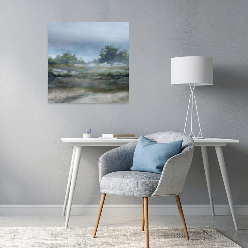 Art contemporain paysage naturel, H 24 po x l 24 po