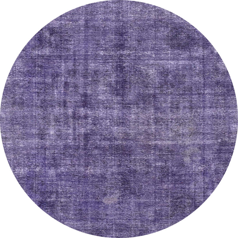 Tapis décoratif multicolore à motif abstrait, Rond 8 pi