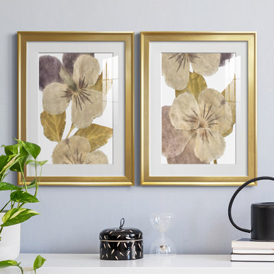 «Neutral Pansy I», reproduction encadrée de qualité supérieure - prête à être accrochée