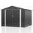 Outdoor Metal Storage Shed with Reinforced Steel Frame and Lockable Doors-97202368