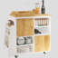 Îlot de cuisine, chariot de cuisine et chariot de service sur roulettes avec porte-épices, chariot de rangement utilitaire avec tiroirs de rangement, blanc, îlot de cuisine-548508742