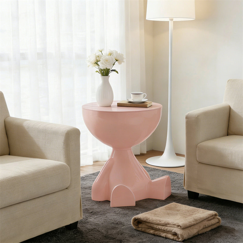 Modern Bowl-Shaped End Table Nightstand