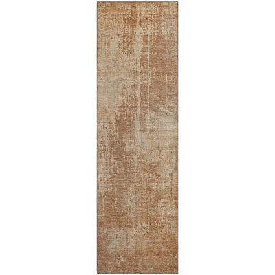 Premium Machine Washable Prisco Terracotta Rug