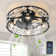 20.07" Crystal Farmhouse Reversible Caged Ceiling Fan with Light Kit and Remote Control