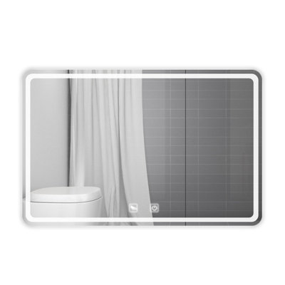  24'' x 32'' LED Bathroom Vanity Mirror, Anti-fog, Frameless Rectangle Wall Mounted Mirror