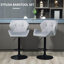 HOMCOM Bar Stools Luxurious Velvet-Touch Footrest Swivel Set Of 2-1204033101