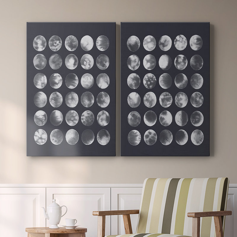 «Many Moons III» - Toile tendue avec châssis de qualité supérieure - Prêt à être accroché