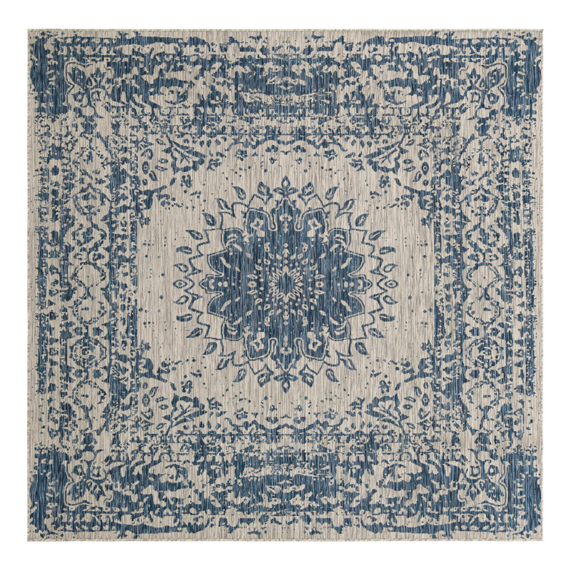 Ornate Lamotte Indoor/Outdoor Area Rug, Square 7'10"