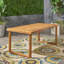 Table de salle à manger d'extérieur en bois d'acacia de 69 po, finition sablée naturelle