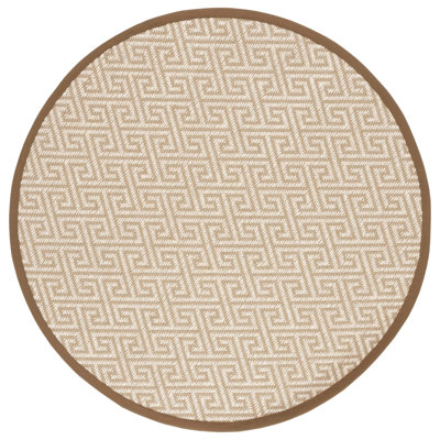 Jaquavion Sisal With Latex Geometric Rug