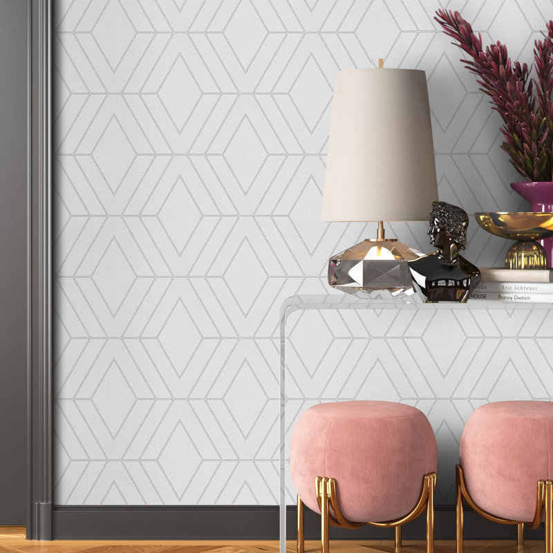 Ameer Geometric Double Roll, Light Gray