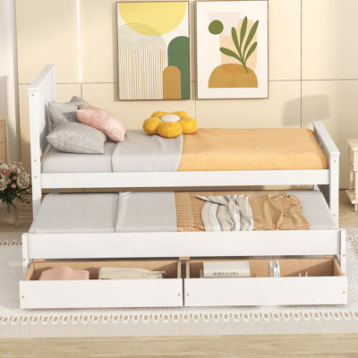Platform Bed with Trundle and Drawers