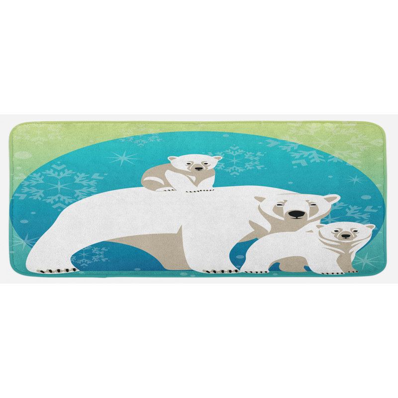 Tapis de cuisine ours polaire
