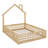 Wood House Platform Bed With Guardrail-878043040