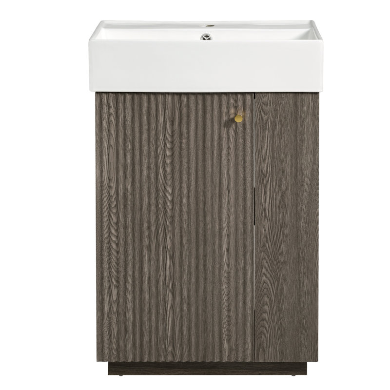 Meuble-lavabo 21,6 po avec lavabo en céramique