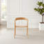 Aminata Veneer & Metal Round Dining Table With Arvey Oak Veneer Chairs - Modern Statement Design-1132904487-1132904486