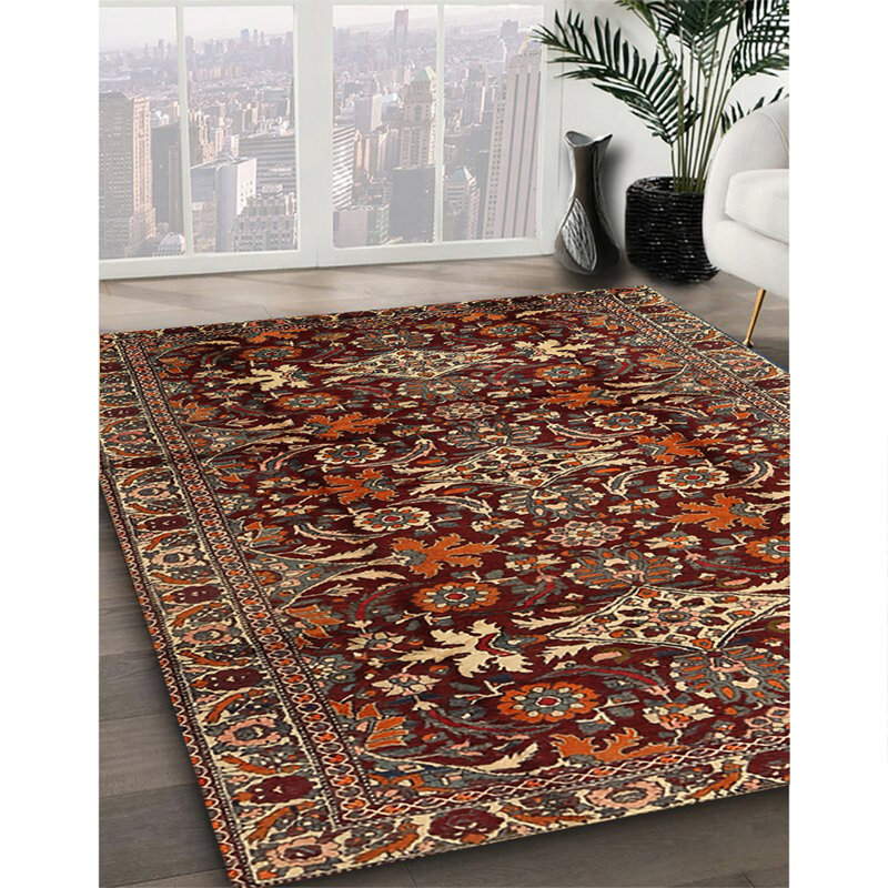 Tapis traditionnel 100% lavable à la machine 2553, Rond 7 pi