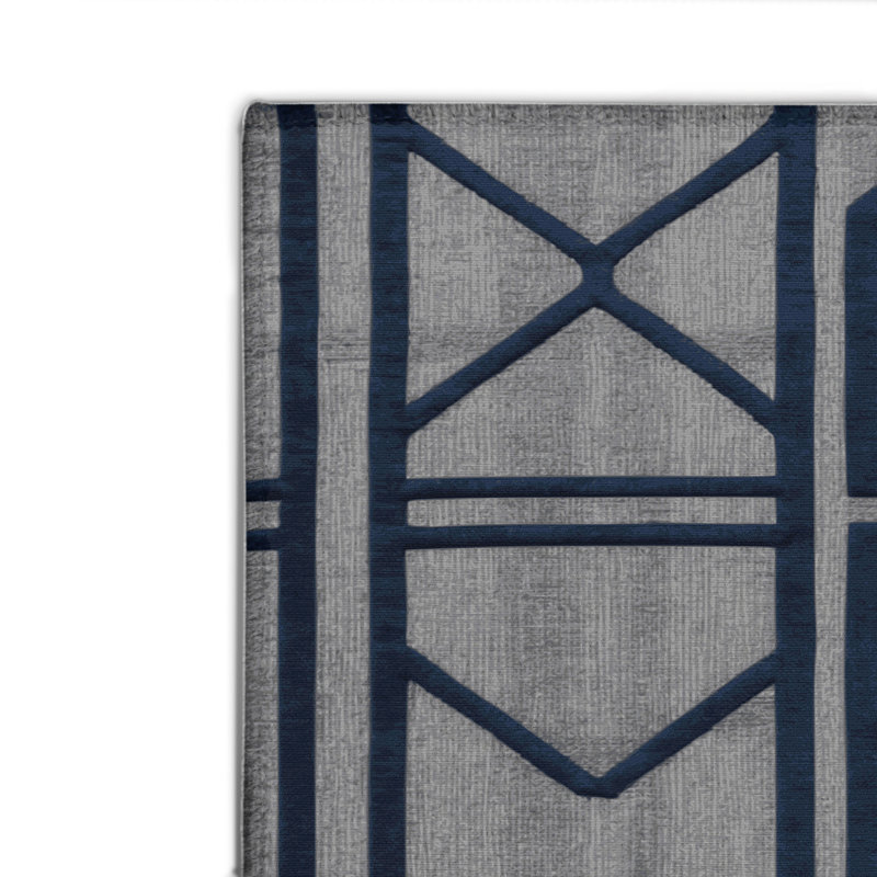 Tapis gris intérieur et extérieur Trellis, Rectangle 4pi x 6 pi